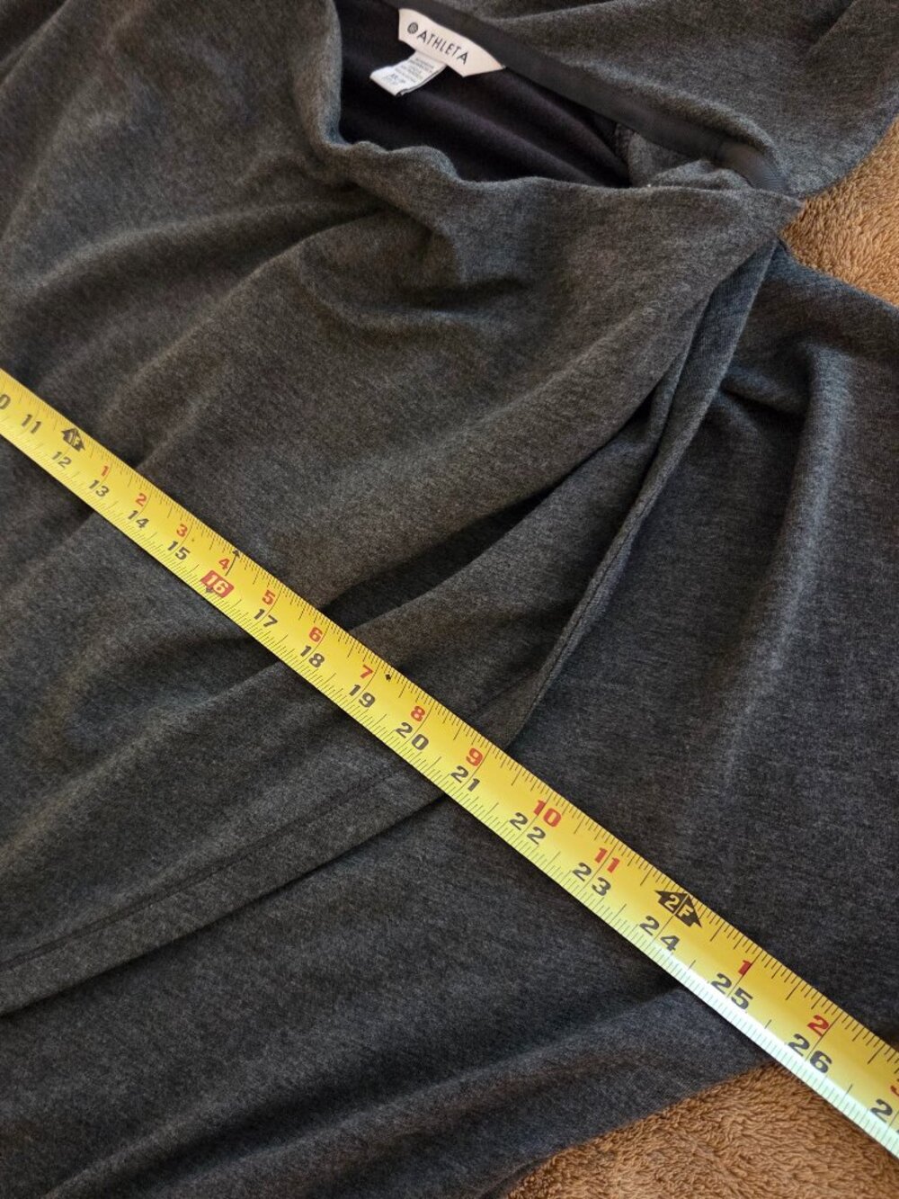 ATHLETA Purana Wrap Womens XS/S Charcoal Gray Oversized Sweatshirt Hoodie Flowy - Picture 11 of 12
